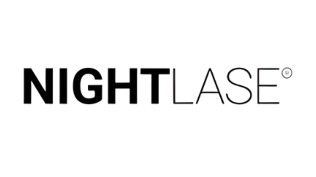 A patient resting peacefully in bed, alongside a close-up of a gentle, precision dental laser highlighting the "biostimulation" process used to tighten the soft palate tissues.