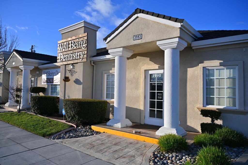 A view of the Well Being Dentistry office exterior in Santa Clara, CA, where we provide personalized, fluoride-free preventative dental care.